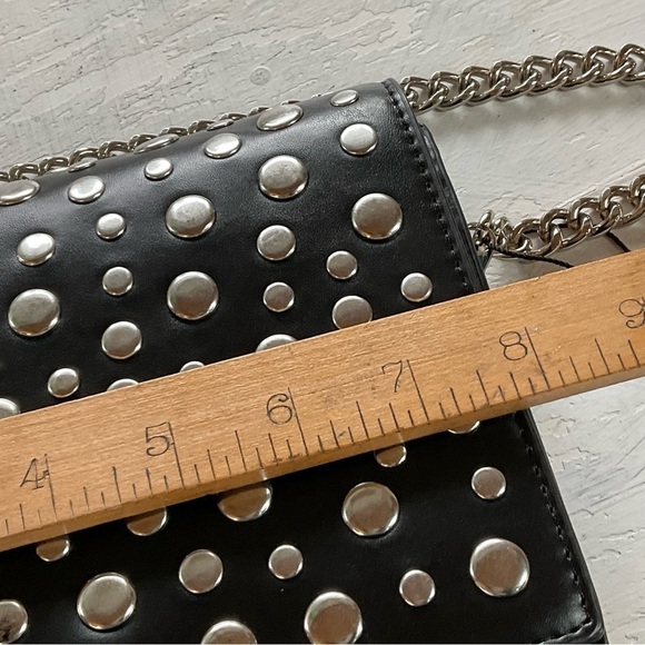 Zara‎ Bag Studded Black Bubble Stud Purse Chain Strap Women’s Faux Leather NWT - Picture 8 of 9